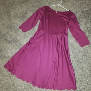 Pinkblush scalloped dress
